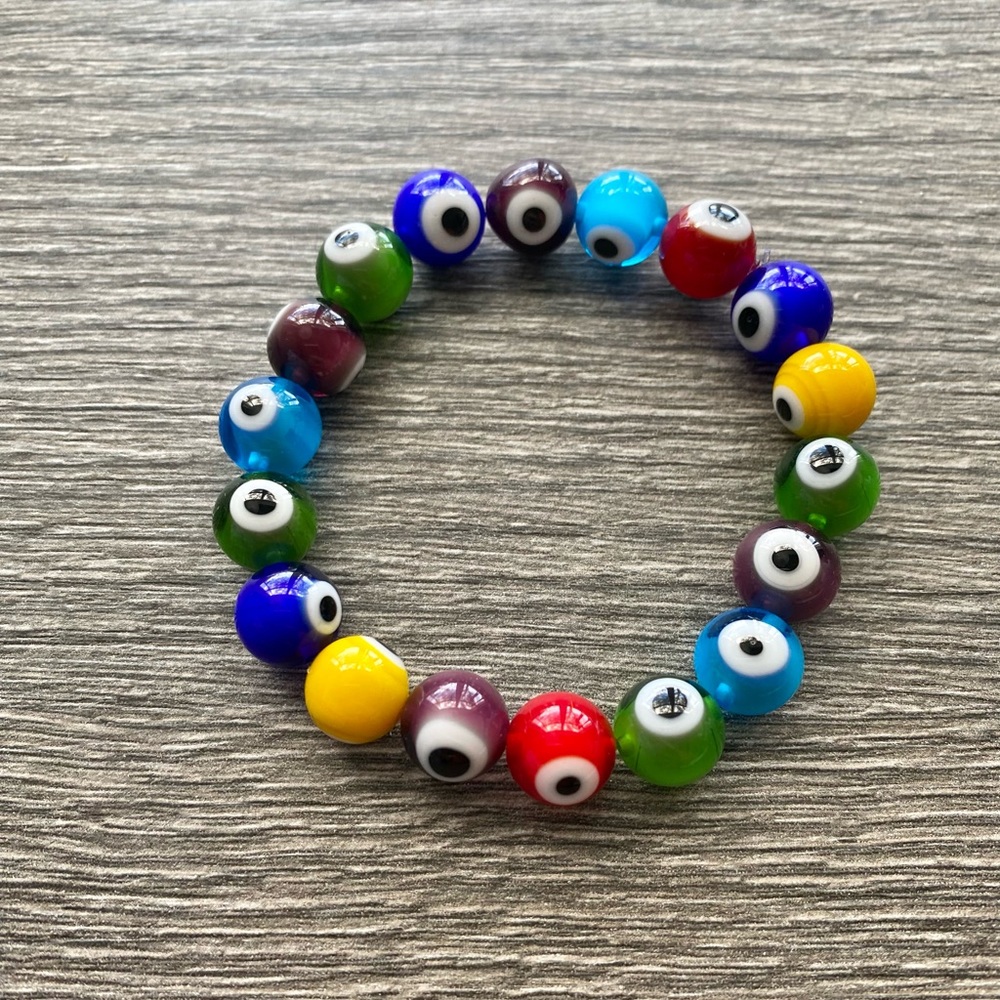 Evil eye bracelet.  One size